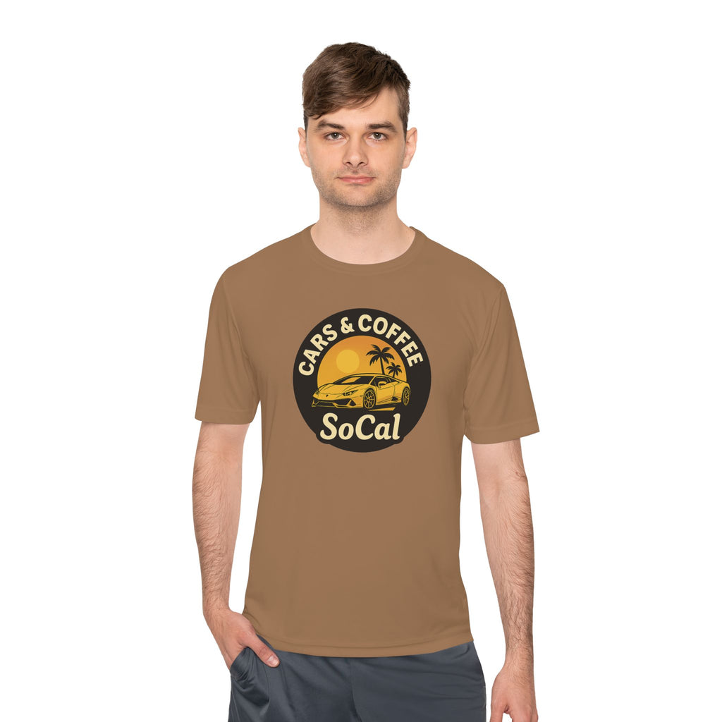 Moisture Wicking Tee SoCal Cars and Coffee Southern California Inspired Apparel