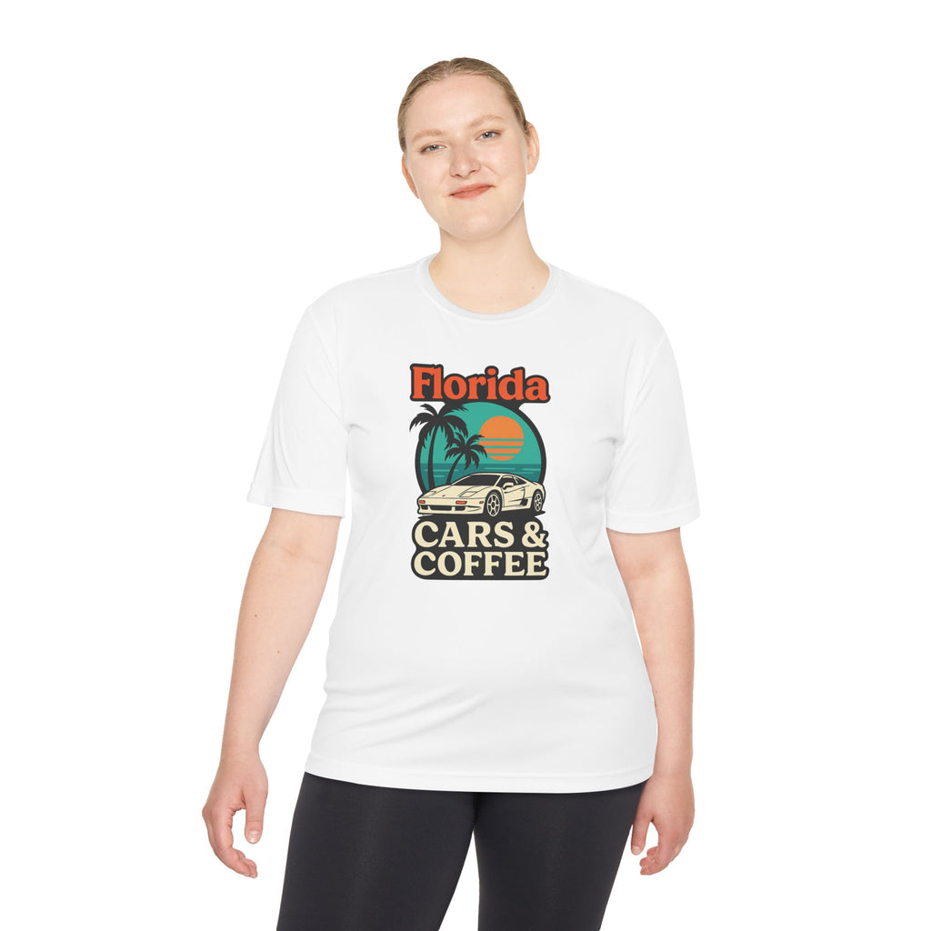 Moisture Wicking Tee Florida Cars and Coffee Lifestyle Apparel