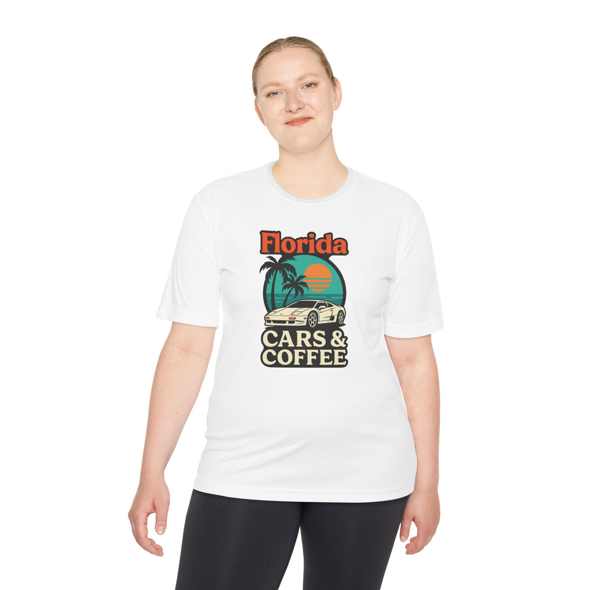 Moisture Wicking Tee Florida Cars and Coffee Lifestyle Apparel