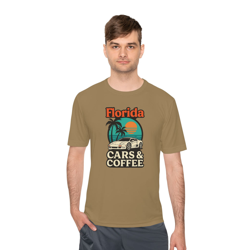 Moisture Wicking Tee Florida Cars and Coffee Lifestyle Apparel