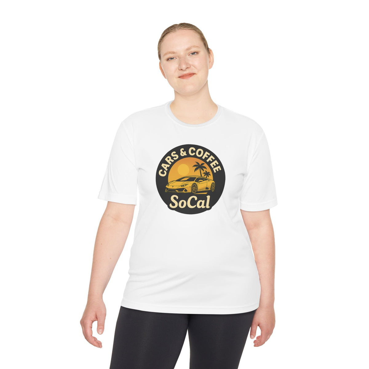 Moisture Wicking Tee SoCal Cars and Coffee Southern California Inspired Apparel