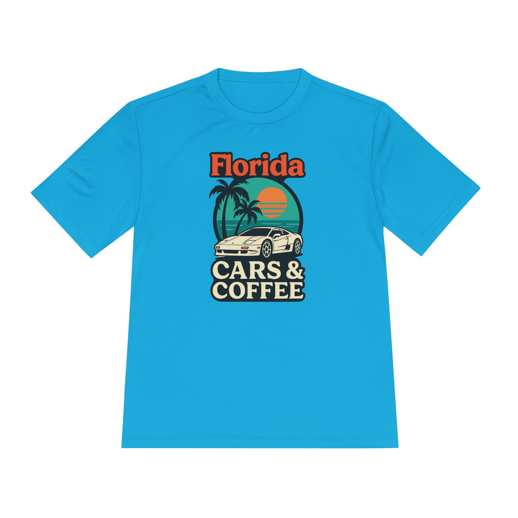 Moisture Wicking Tee Florida Cars and Coffee Lifestyle Apparel