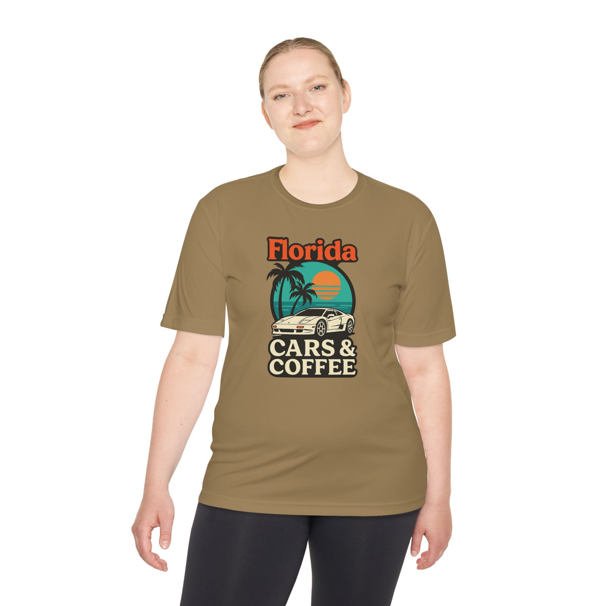 Moisture Wicking Tee Florida Cars and Coffee Lifestyle Apparel