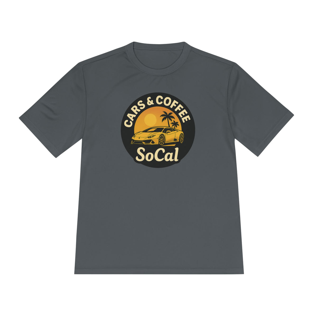 Moisture Wicking Tee SoCal Cars and Coffee Southern California Inspired Apparel