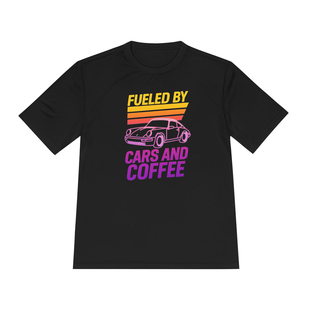 Moisture Wicking Tee - Fueled by Cars and Coffee for Enthusiasts