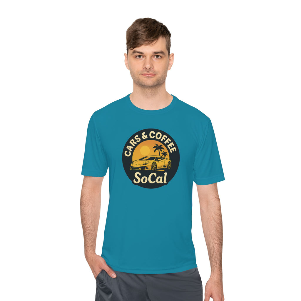 Moisture Wicking Tee SoCal Cars and Coffee Southern California Inspired Apparel