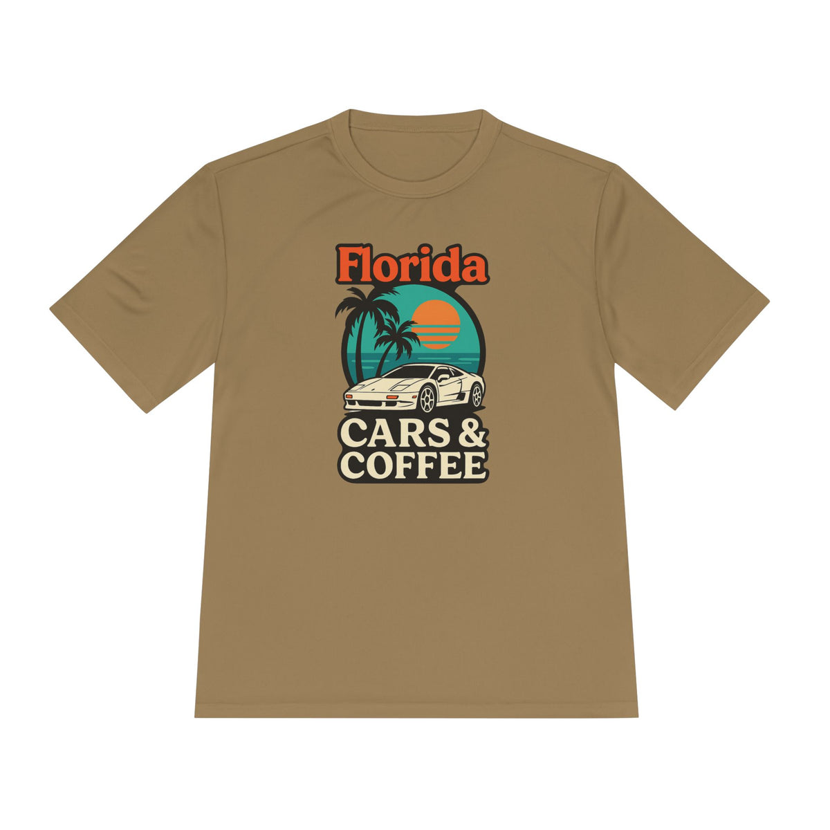 Moisture Wicking Tee Florida Cars and Coffee Lifestyle Apparel