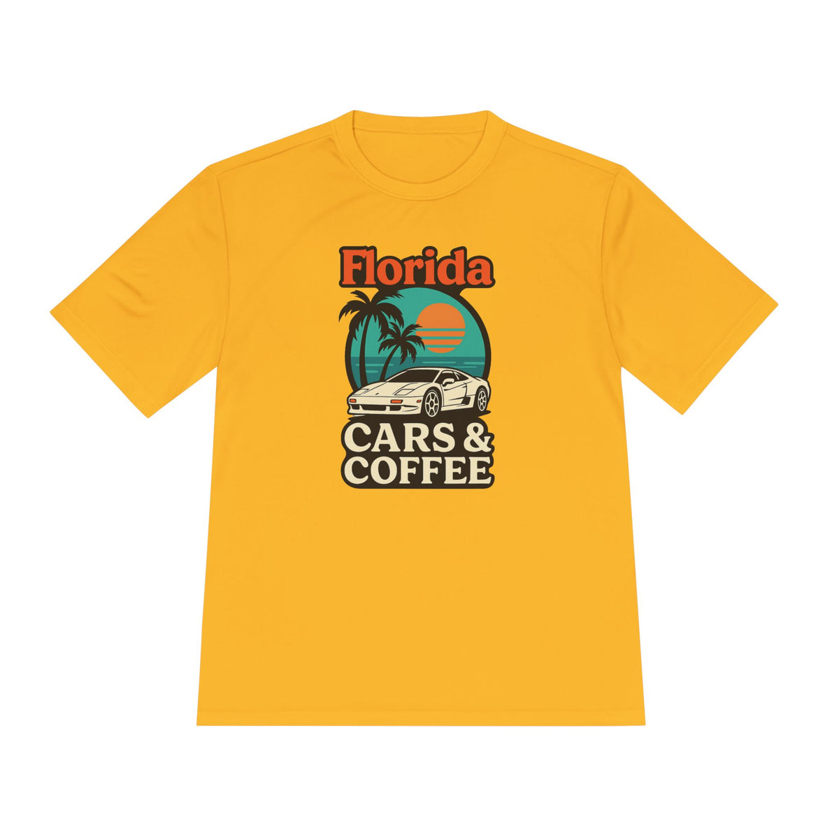 Moisture Wicking Tee Florida Cars and Coffee Lifestyle Apparel