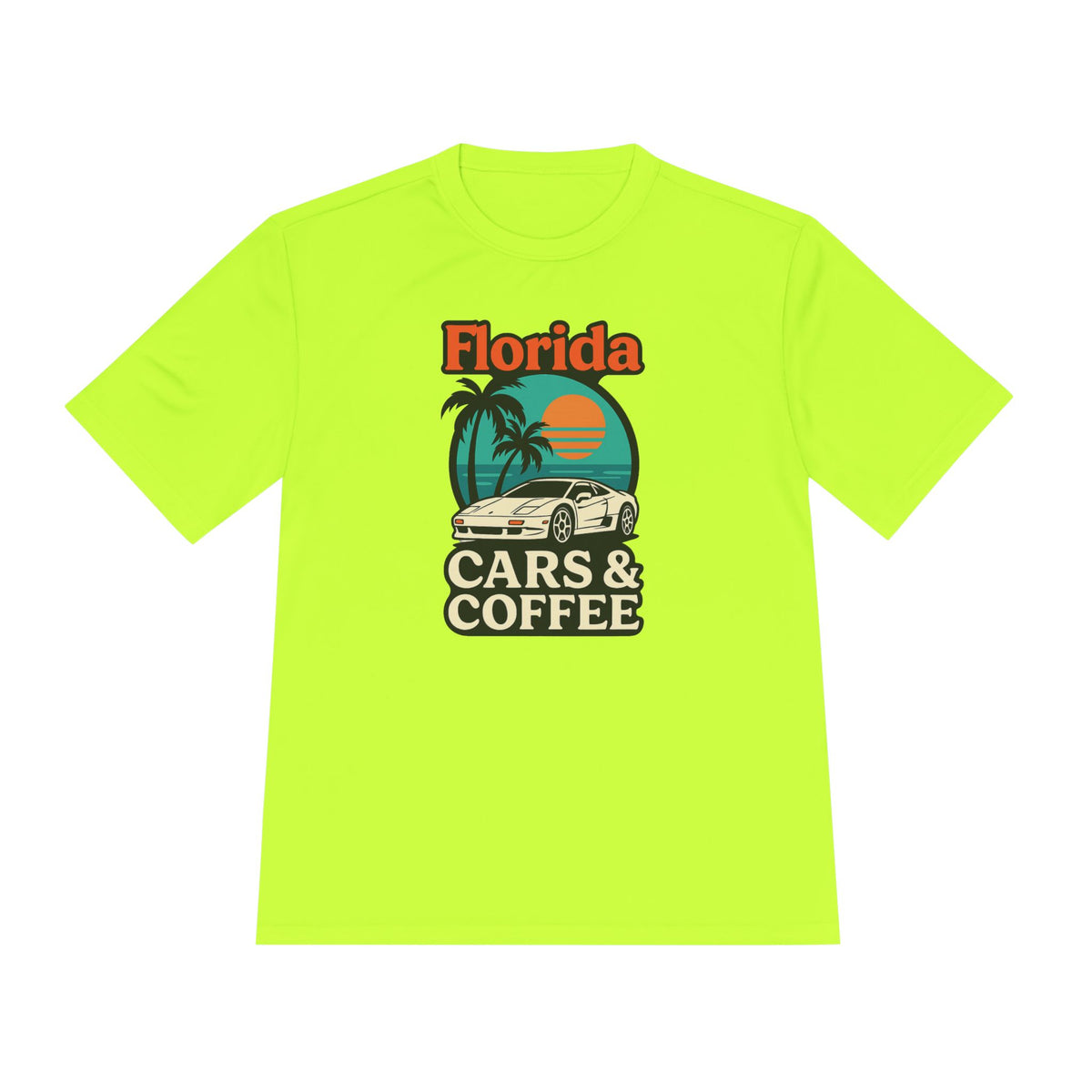 Moisture Wicking Tee Florida Cars and Coffee Lifestyle Apparel