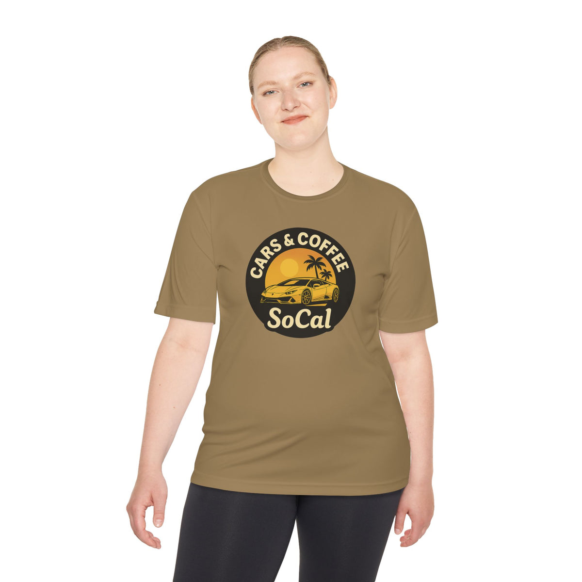 Moisture Wicking Tee SoCal Cars and Coffee Southern California Inspired Apparel