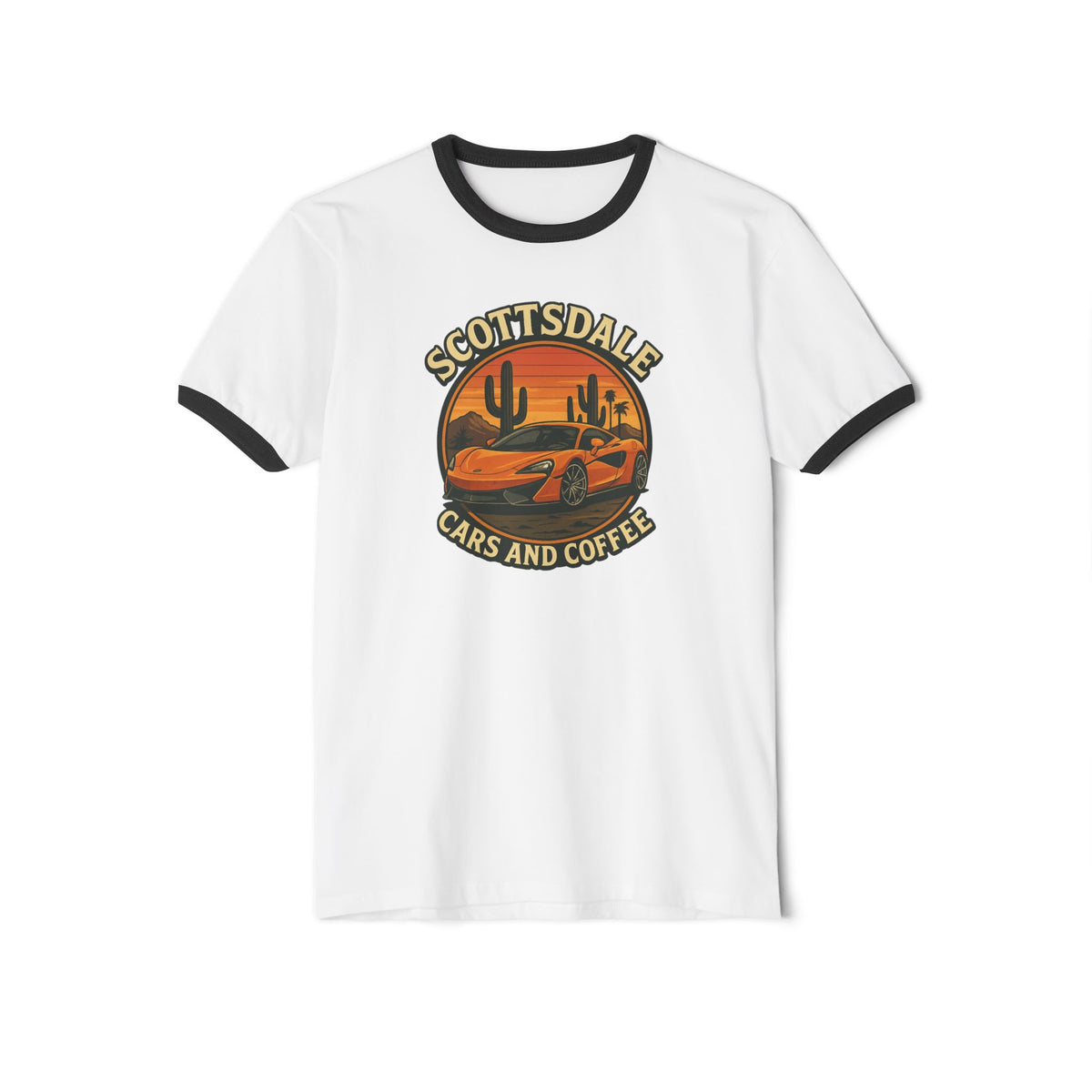 Ringer T-Shirt Scottsdale Cars and Coffee Arizona Tee