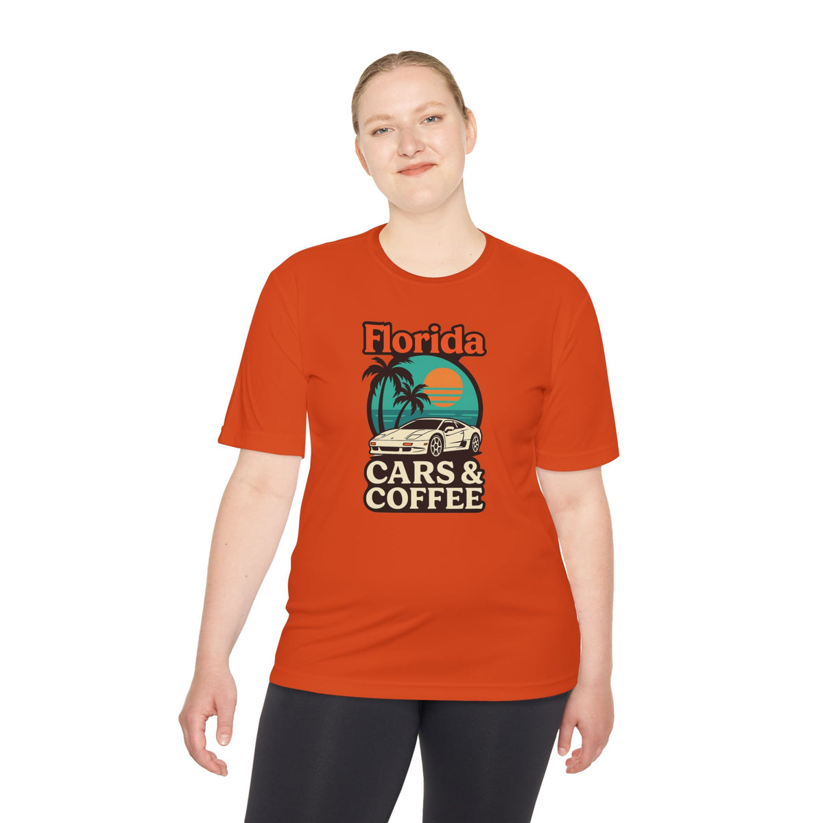 Moisture Wicking Tee Florida Cars and Coffee Lifestyle Apparel