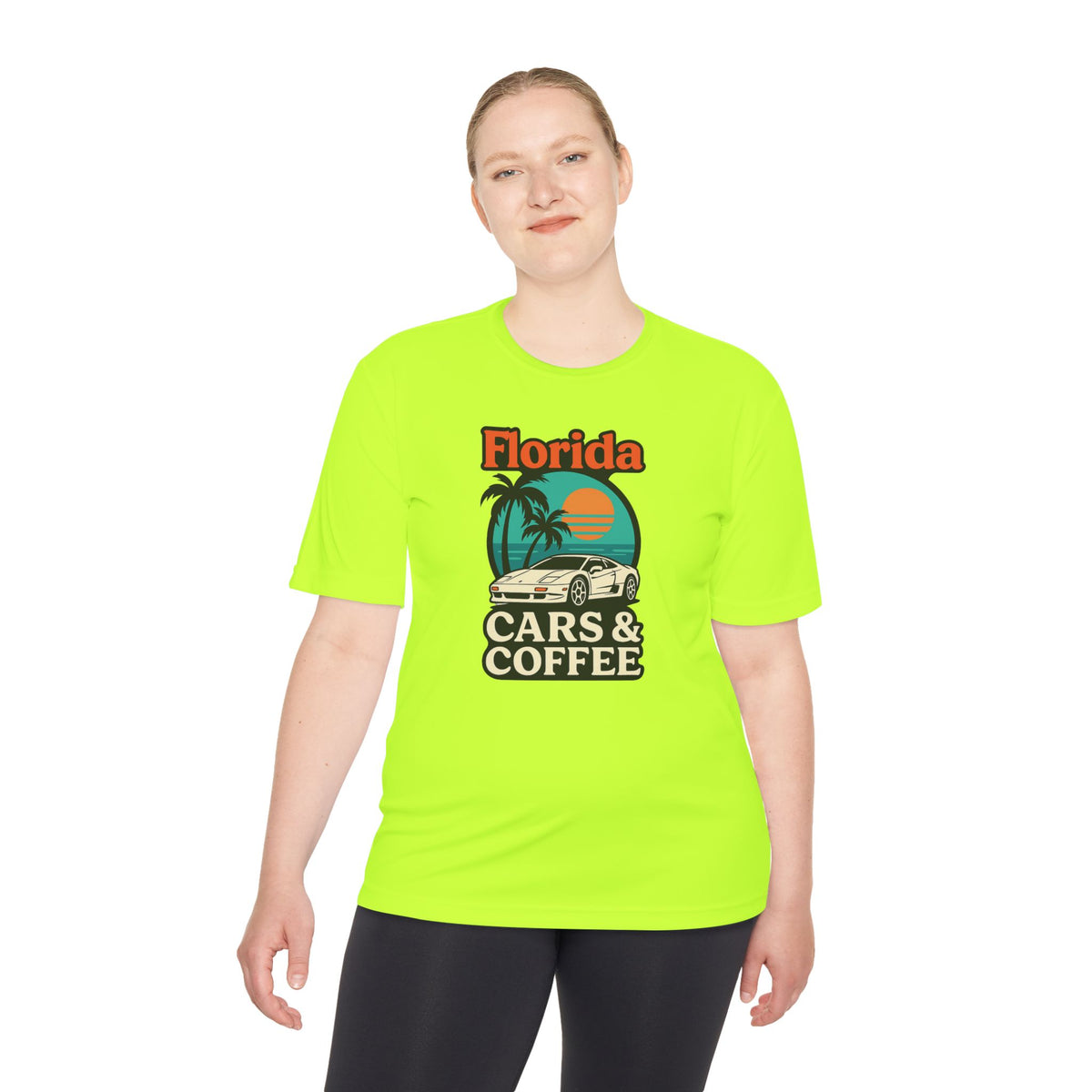 Moisture Wicking Tee Florida Cars and Coffee Lifestyle Apparel