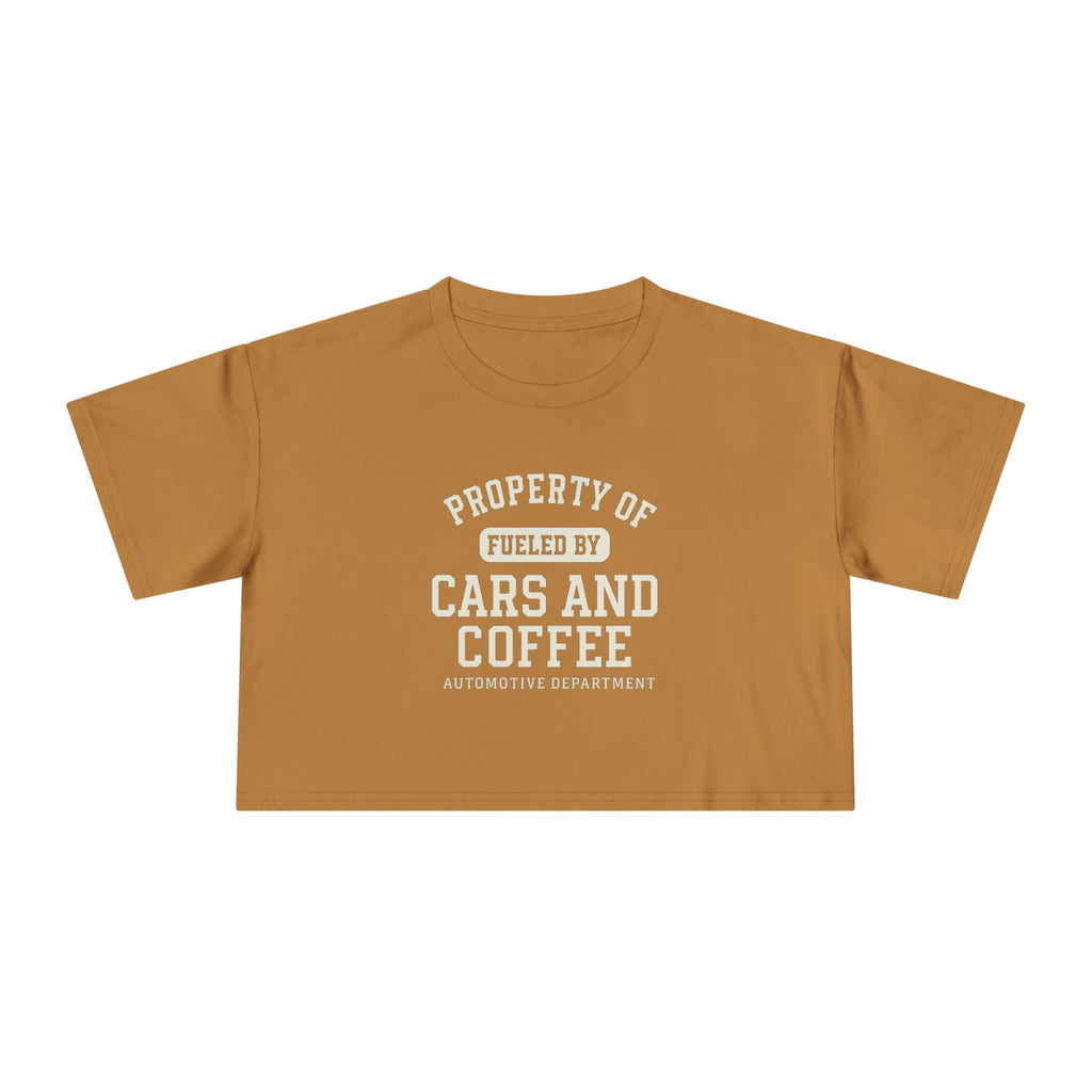 Crop Tee Fueled by Cars and Coffee T-Shirt for Enthusiasts
