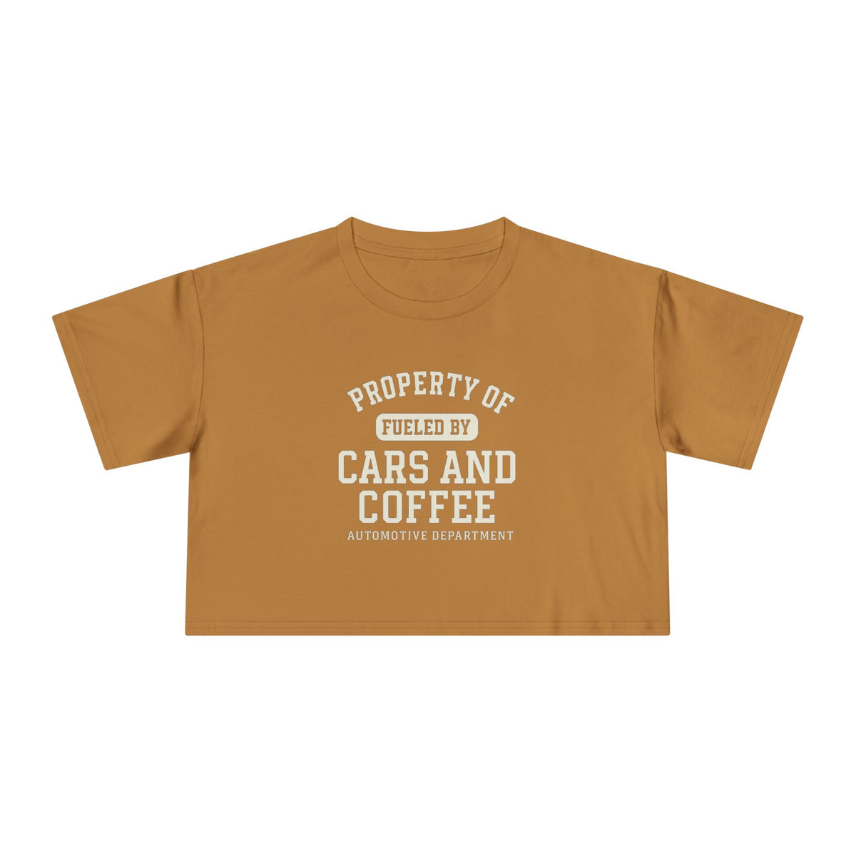 Crop Tee Fueled by Cars and Coffee T-Shirt for Enthusiasts