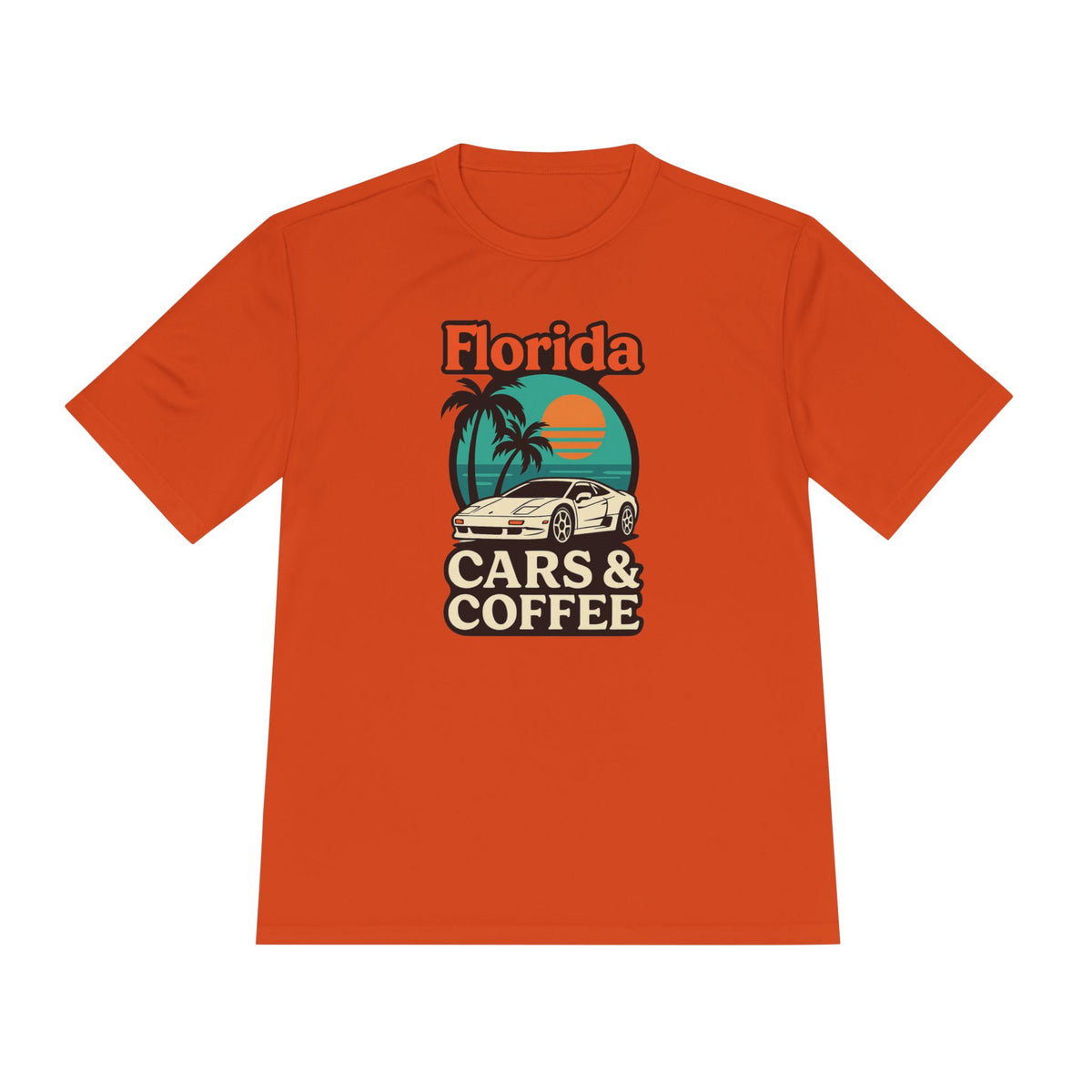 Moisture Wicking Tee Florida Cars and Coffee Lifestyle Apparel