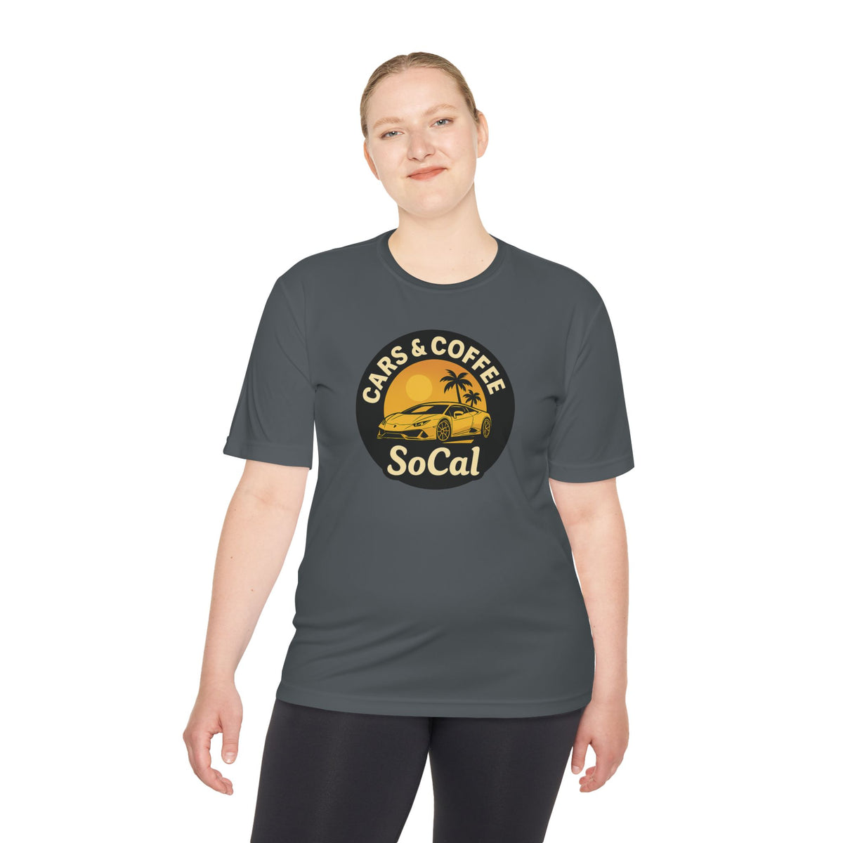 Moisture Wicking Tee SoCal Cars and Coffee Southern California Inspired Apparel