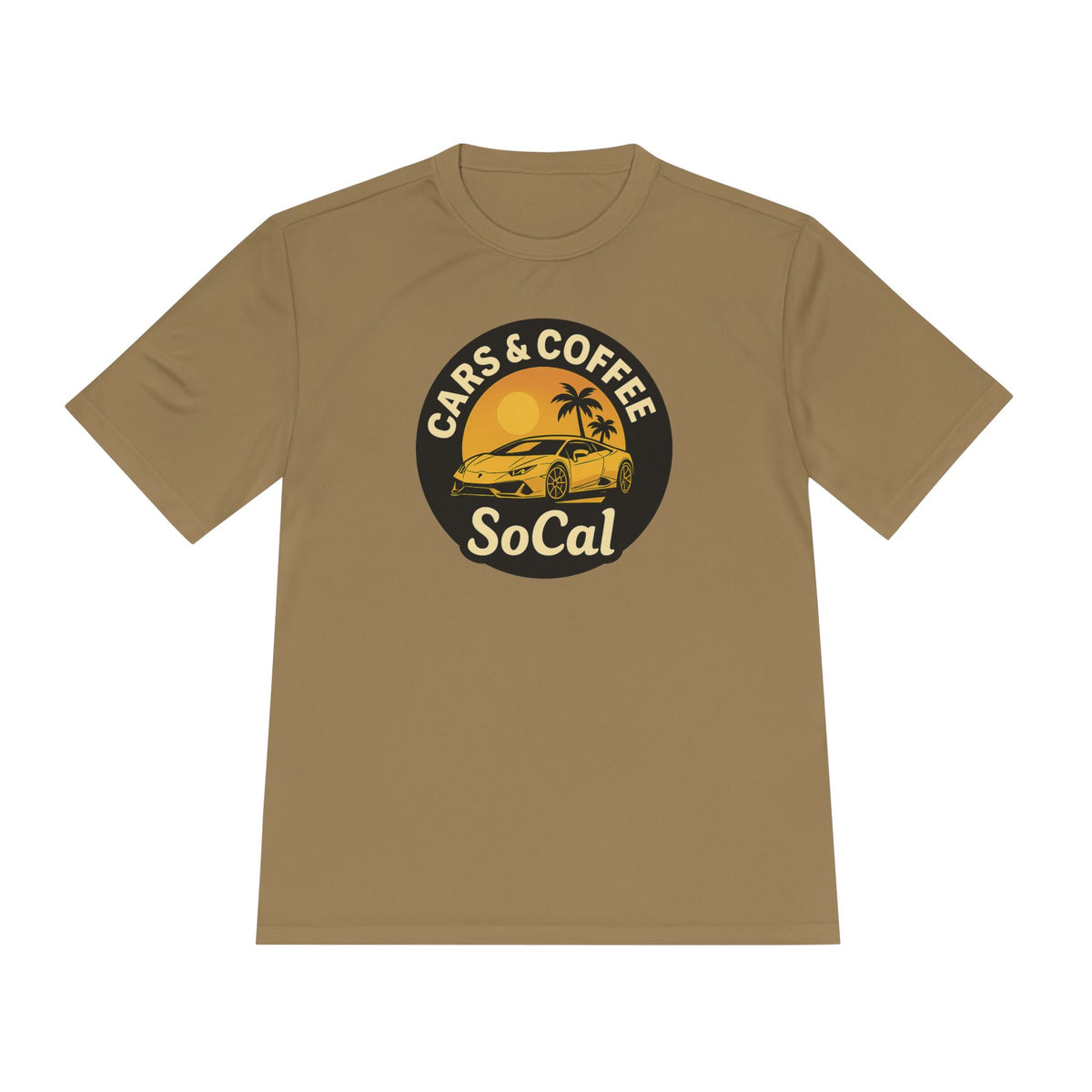 Moisture Wicking Tee SoCal Cars and Coffee Southern California Inspired Apparel