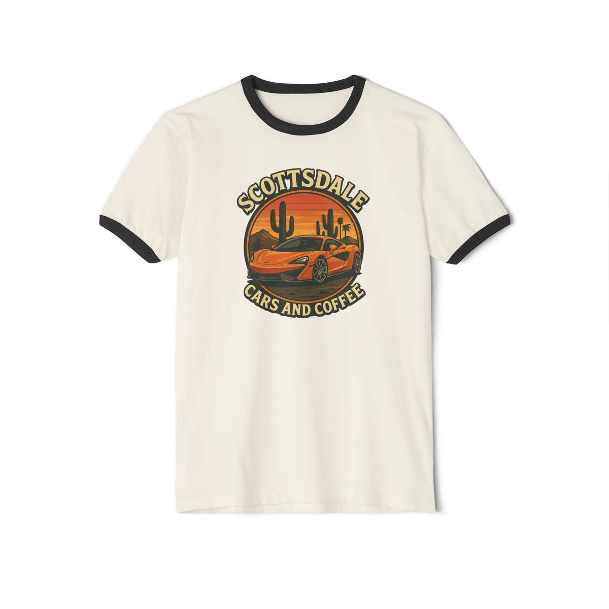 Ringer T-Shirt Scottsdale Cars and Coffee Arizona Tee