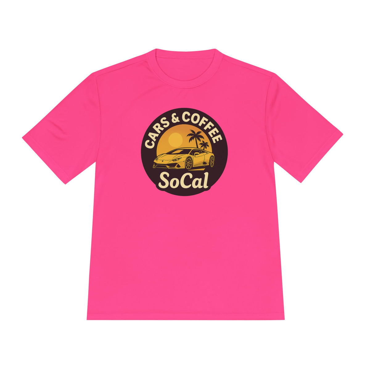 Moisture Wicking Tee SoCal Cars and Coffee Southern California Inspired Apparel