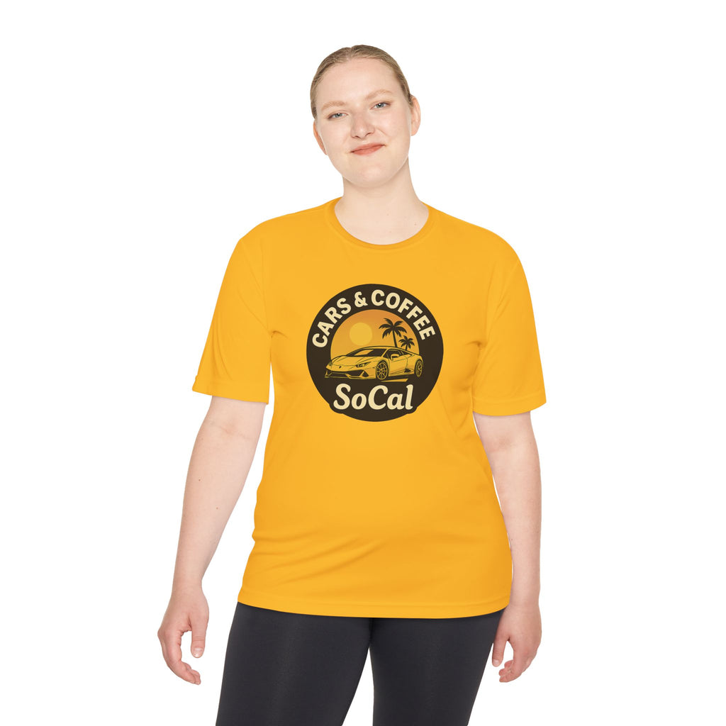 Moisture Wicking Tee SoCal Cars and Coffee Southern California Inspired Apparel