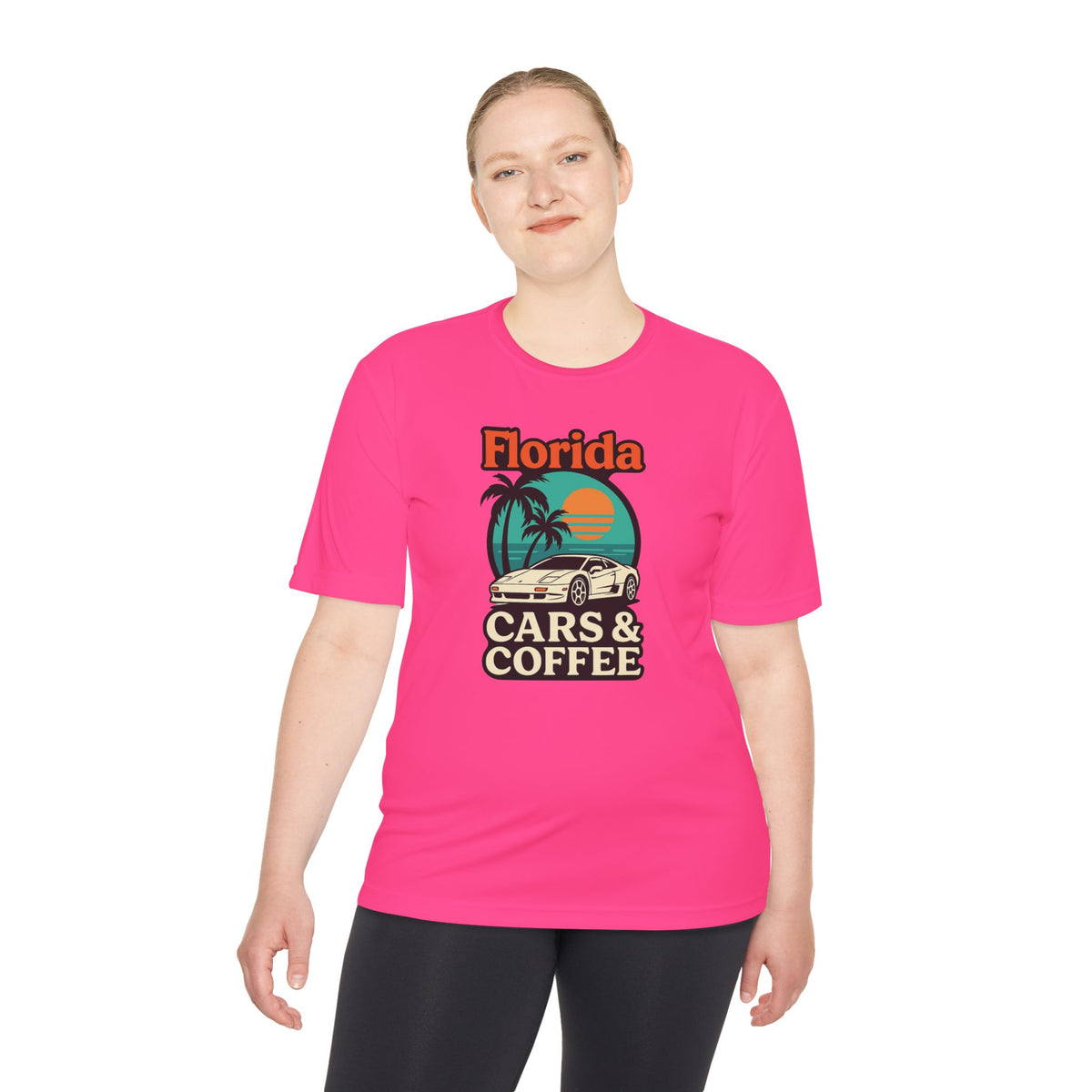 Moisture Wicking Tee Florida Cars and Coffee Lifestyle Apparel