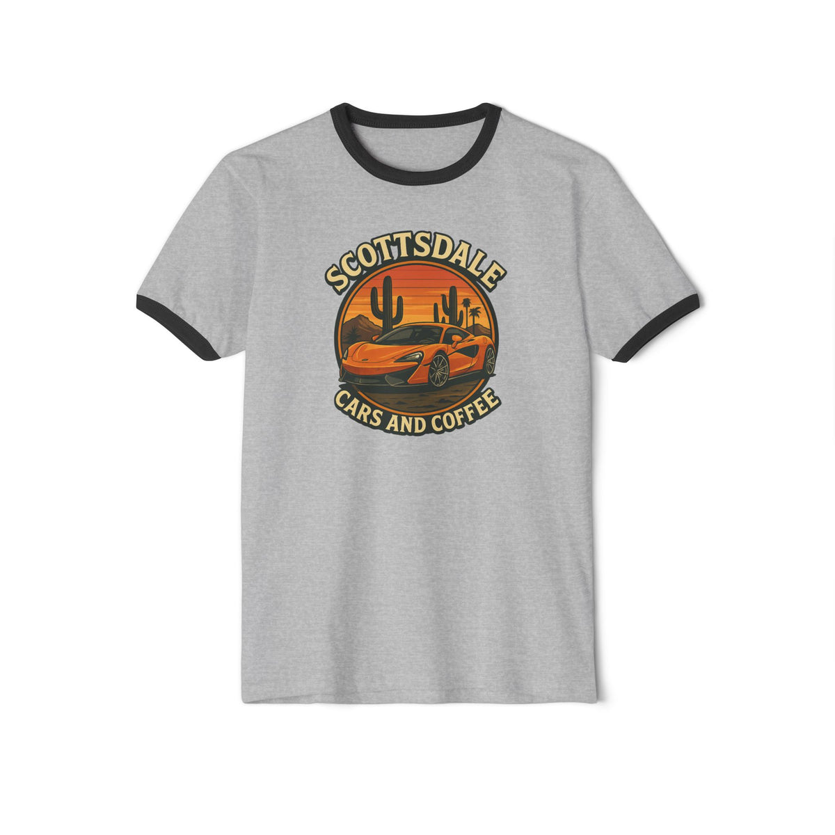 Ringer T-Shirt Scottsdale Cars and Coffee Arizona Tee