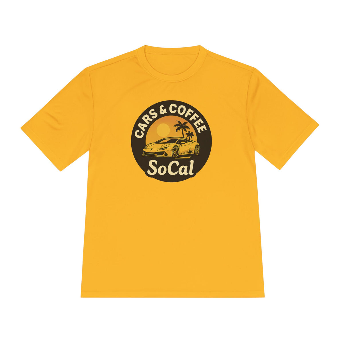 Moisture Wicking Tee SoCal Cars and Coffee Southern California Inspired Apparel