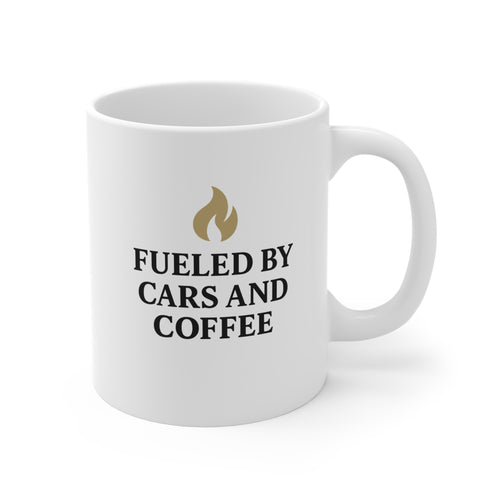 Cars and Coffee Ceramic Mug (15oz) - Fueled by Cars and Coffee Brand