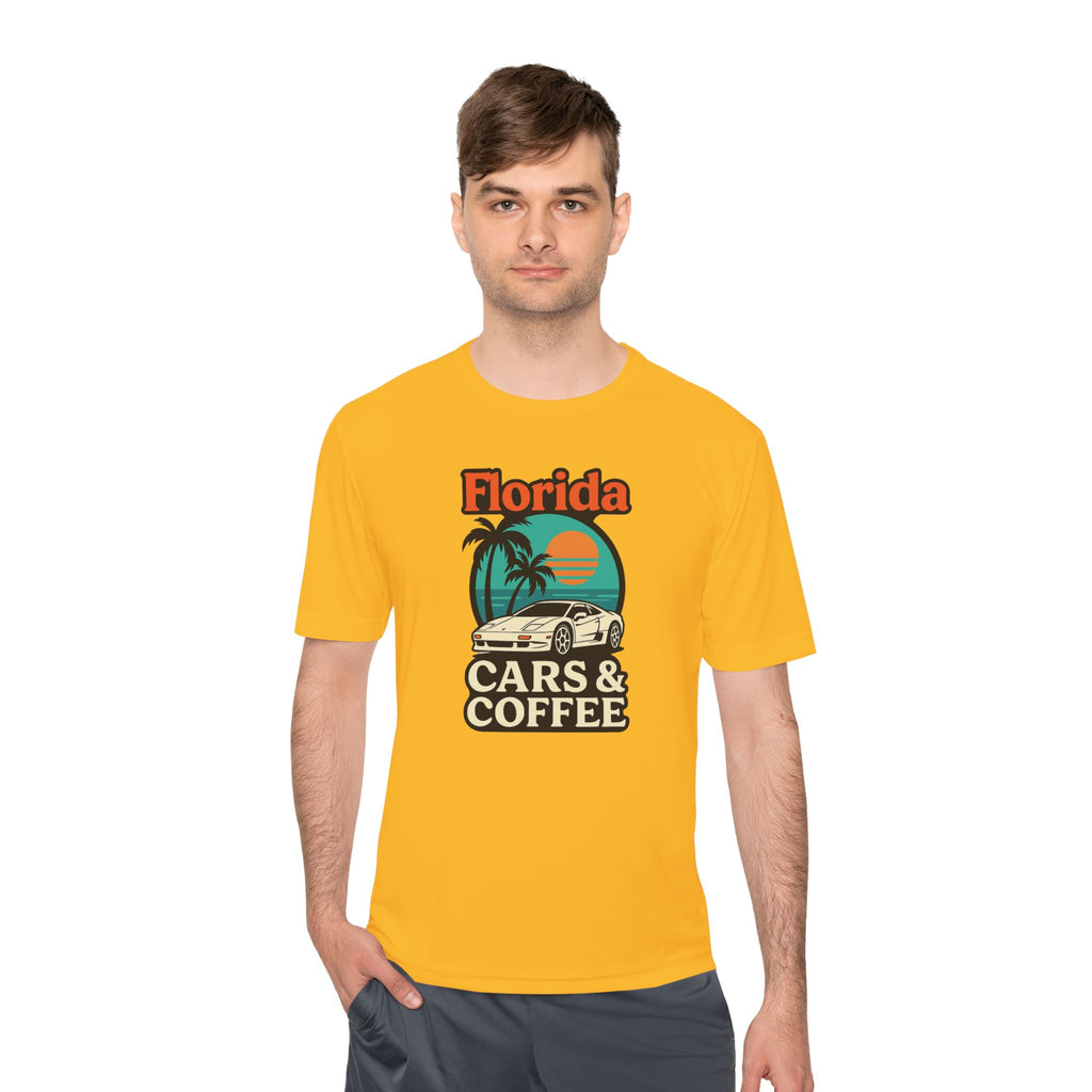 Moisture Wicking Tee Florida Cars and Coffee Lifestyle Apparel