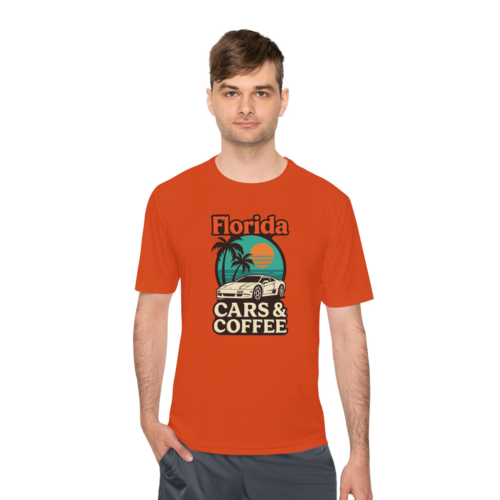 Moisture Wicking Tee Florida Cars and Coffee Lifestyle Apparel