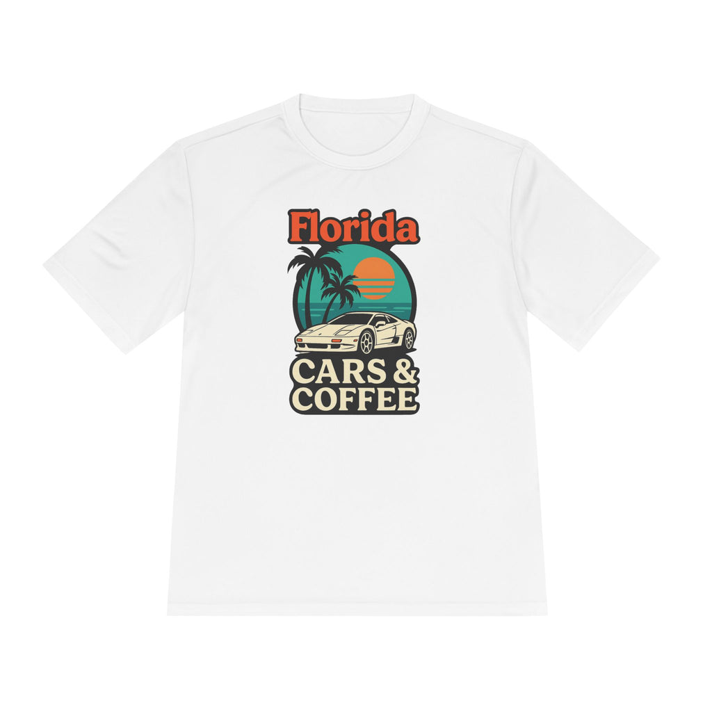 Moisture Wicking Tee Florida Cars and Coffee Lifestyle Apparel