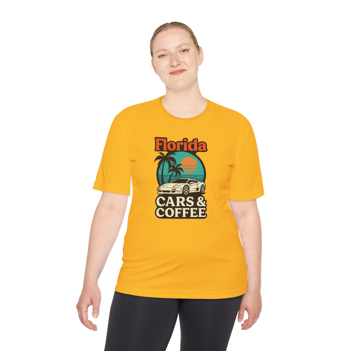 Moisture Wicking Tee Florida Cars and Coffee Lifestyle Apparel