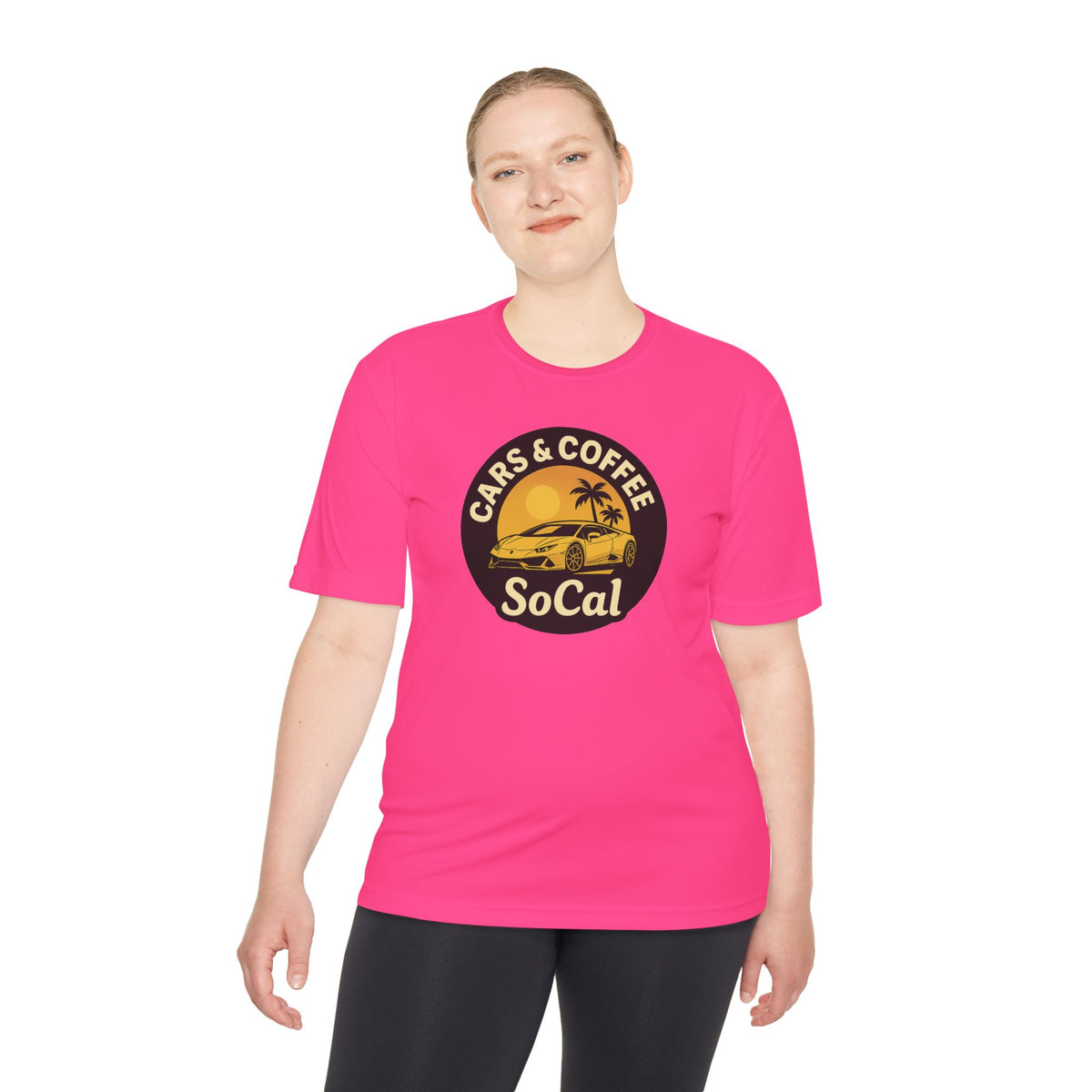 Moisture Wicking Tee SoCal Cars and Coffee Southern California Inspired Apparel
